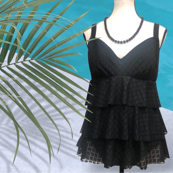 ☀️⛱️Bal Harbour Tiered Fauxkini One-Piece Swimsuit🐚🏖️ - Picture 1 of 11